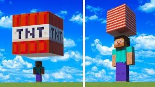 Big & Small Steve vs TNT vs Earth vs Car