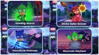 PJ Masks HQ: Howling Havoc vs Sticky Splat Soccer vs Moonfizzle Madness vs Mountain Mayhem