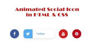 How To Make Animated Social Media Icon Using HTML & CSS