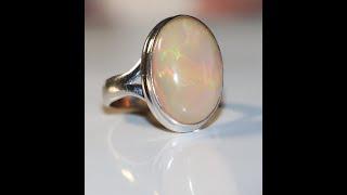 Опал Золотой. Крупное кольцо с золотым опалом.Opal ring of Ephilpia.#опал  #обзорукрашений