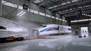 Collision experiment highlights safety of China's high-speed trains
