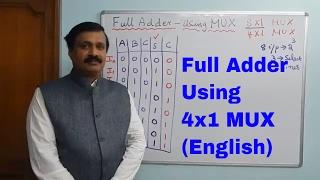 Full adder using  4x1 Multiplexer(MUX) (2)- Digital Electronics (English)