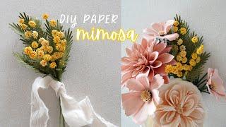 DIY Mimosa Paper Flowers – Easy Cricut Template & Step-by-Step Tutorial