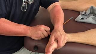Deep foot massage. Reflexology. Foot massage using tools. Raynor massage in London on Jeremy part 6.