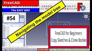 FreeCAD for Beginners #54 Copying Sketches and Bodies #freecad #cad #makers #design