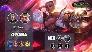 G2 Perkz Qiyana MID vs Diana | LOL | S10 EUW Placements - Full Gameplay