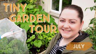 SMALL GARDEN IDEAS | JULY VEGETABLE GARDEN TOUR | THE TINY GARDEN