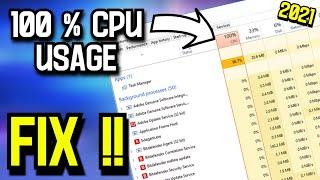 Fix 100% CPU usage in windows 10 | High CPU usage problem fix | stuck on 100% CPU usage
