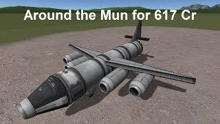 KSP - Around the Mun and back for 617 credits in career mode