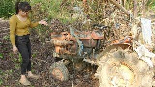 The Girl Repair and Restoration KUBOTA Agricultural Machinery. Ruined Machinery \ GIRL MECHANIC