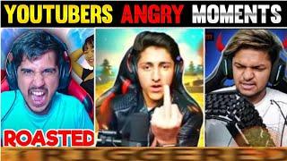 TOP 5 YOUTUBERS ANGRY MOMENT OF FF-LOKESH GAMER, DESI GAMER, BNL, GYAN GAMING | Garena Free fire