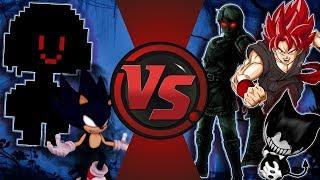 DARK CHARA vs DARK LINK vs DARK SONIC vs DARK GOKU vs DARK BENDY! CARTOON FIGHT ANIMATION!