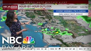 Bay Area forecast: Stormy Saturday morning, PM clearing