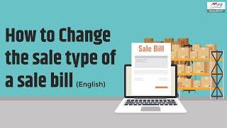 Process to change Sale Type of Sale Bill [English]