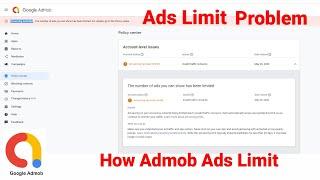 Admob Ads Limit Problem solve ||Admob ads not showing in app