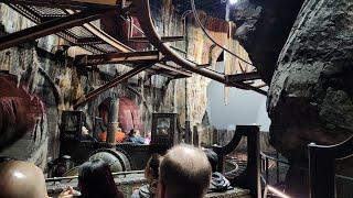 Harry Potter and the Escape from Gringotts (view during ride's technical difficulty with lighting).