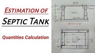 Estimation of Septic Tank | How To Prepare Estimate for Septic Tank. @CivilConstruction