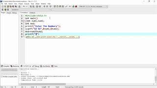 C Program to find Remainder/Modulus of two number