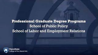 Professional Graduate Degree Programs at Penn State