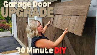 Update Your Curb Appeal in 30 Minutes with a Quick Garage Door DIY Using GarageSkins! Before & After