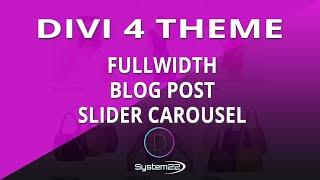 Divi Theme Fullwidth Blog Post Slider Carousel 