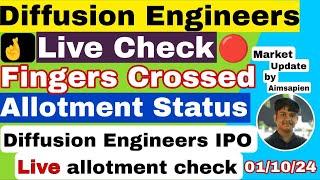 Diffusion Engineers IPO allotment status | Diffusion Engineers IPO allotment live check | Aimsapien