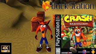 Crash Bandicoot - PS1 4K Ultra HD Gameplay (DuckStation) - Widescreen Hack