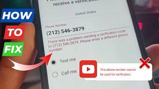 How to fix Youtube Channel || Phone Number Cannot Be Used For Verification