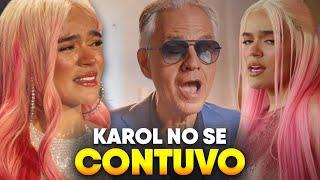 No se Contuvo: Karol G Llora al Ver el Rechazo de "Vivo Por Ella" Junto a Andrea Bocelli.