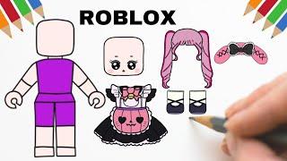 Como Desenhar Boneca ROBLOX KAWAII #bonecadepapel #paperdoll #roblox