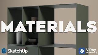 3 Photorealistic Materials | Cabinet, Metal and Wood | V-Ray for SketchUp Tutorial