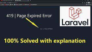 How to fix Laravel 419 page expired error || 419 Page Expired || Laravel || Online Study For CS
