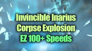 Invincible Corpse Explosion Necromancer Speed 100+ GRs (Inarius + Captain Crimson) - Season 22 PTR