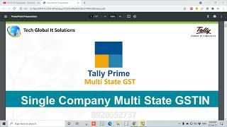 Single Company Multi State GST Module