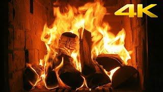  The Best Burning Fireplace 4K (10 HOURS) with Crackling Fire Sounds NO MUSIC Close Up Fireplace 4K