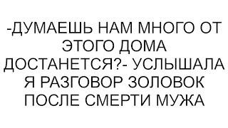 -Думаешь нам много от этого дома достанется?- услышала я разговор золовок после смерти мужа