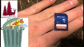 How to delete trail camera pictures from a memory card or SD card.