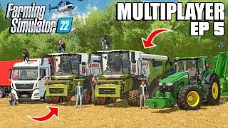 BIG Wheat Harvesting OPERATION +500k LITERS | Community Multiplayer | Farming Simulator 22 | Ep 5