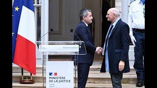 Cérémonie de passation de pouvoirs entre Didier Migaud et Gérald Darmanin