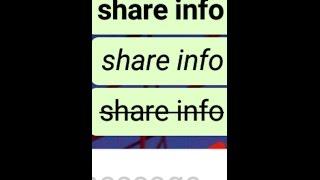 Whatsapp features for texting (Bold, Italic,underline) (share info)