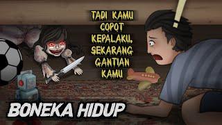 Boneka Hidup | tiap pagi ada darah di bajunya #HORORMISTERI | Kartun Hantu, Animasi Horror