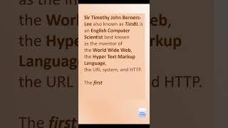 Developer of first version of HTML |  Sarita's Teachdesk