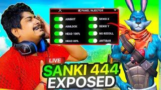 SANKI 444 Exposed on *LIVE* !!  Using AWM Auto Headshot Aimbot Hack & Panel @GyanGaming