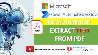 Power Automate Desktop : Extract Text from PDF (PDF Automation)