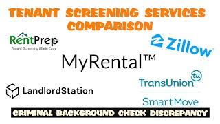 Rental Screening Services Comparison | Credit Report | Background Check | Evictions