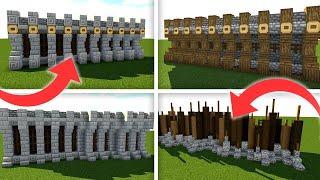 Minecraft | 5 Simple Medieval Wall Designs For Your Castle