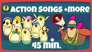 Canciones de acción para niños | Canciones inglesas para niños | 45 minutos