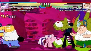 NICK54222 MUGEN: Team Twilight Sparkle Alicorn VS Team MVC Peter Griffin (Princess Twilight Sparkle)