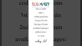 TCS NQT Coding Questions #tcsnqt #campusdrive #coding #tcsninja #tcsdigital #tcscodevita