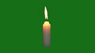 BURNING CANDLE green screen